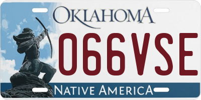 OK license plate 066VSE
