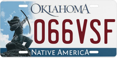 OK license plate 066VSF
