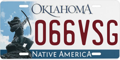 OK license plate 066VSG