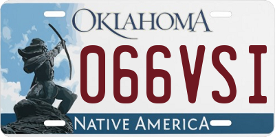 OK license plate 066VSI