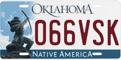 OK license plate 066VSK