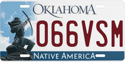 OK license plate 066VSM