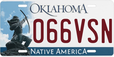 OK license plate 066VSN