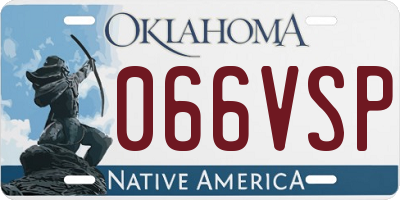 OK license plate 066VSP