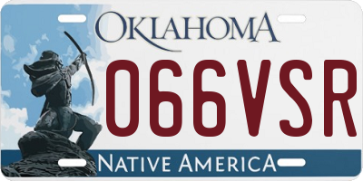 OK license plate 066VSR