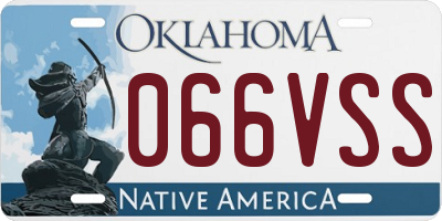 OK license plate 066VSS