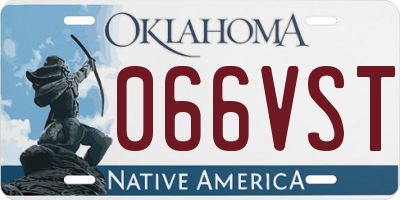 OK license plate 066VST