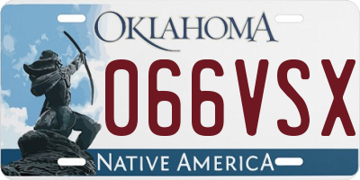 OK license plate 066VSX