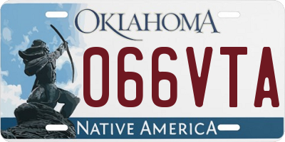 OK license plate 066VTA