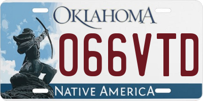 OK license plate 066VTD
