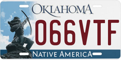 OK license plate 066VTF