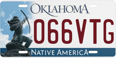 OK license plate 066VTG