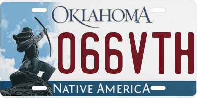 OK license plate 066VTH