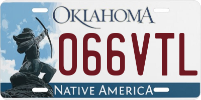 OK license plate 066VTL