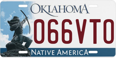 OK license plate 066VTO