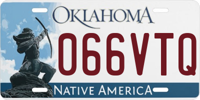 OK license plate 066VTQ