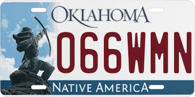 OK license plate 066WMN