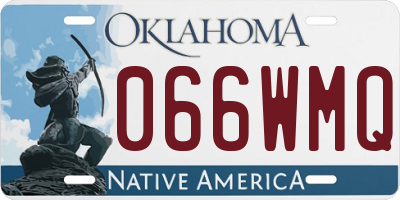OK license plate 066WMQ