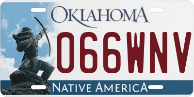 OK license plate 066WNV