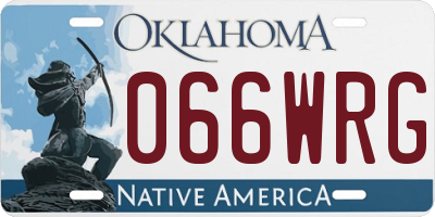 OK license plate 066WRG