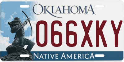 OK license plate 066XKY