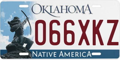 OK license plate 066XKZ