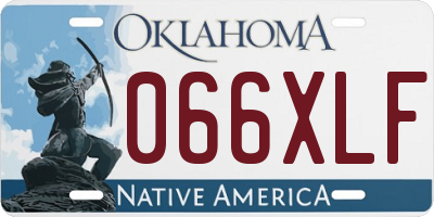 OK license plate 066XLF