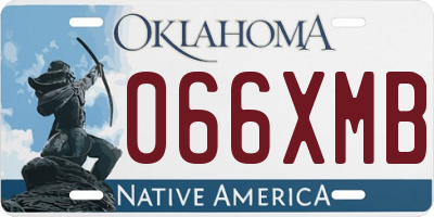 OK license plate 066XMB