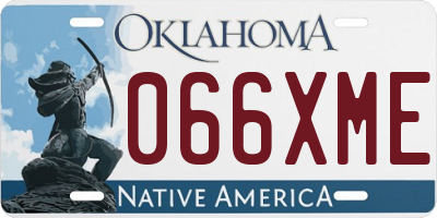 OK license plate 066XME