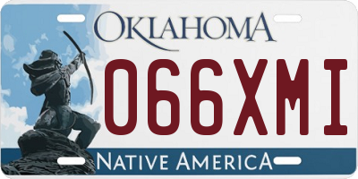 OK license plate 066XMI