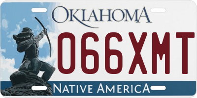 OK license plate 066XMT
