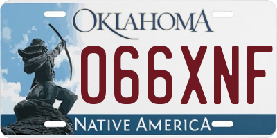 OK license plate 066XNF