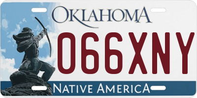 OK license plate 066XNY