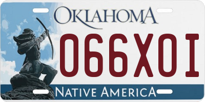 OK license plate 066XOI