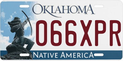 OK license plate 066XPR