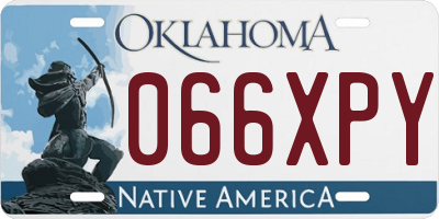 OK license plate 066XPY