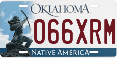 OK license plate 066XRM