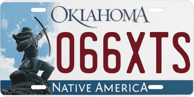 OK license plate 066XTS