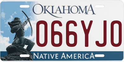 OK license plate 066YJO