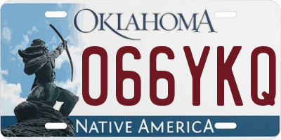 OK license plate 066YKQ