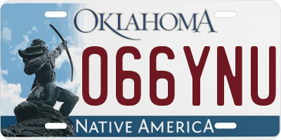 OK license plate 066YNU