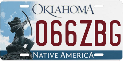 OK license plate 066ZBG
