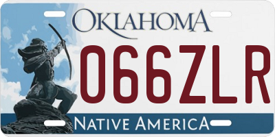 OK license plate 066ZLR