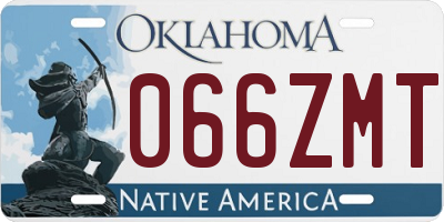OK license plate 066ZMT