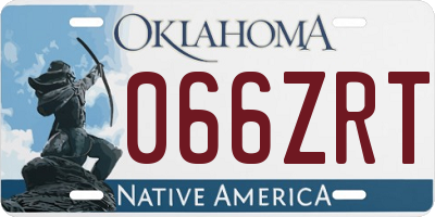 OK license plate 066ZRT