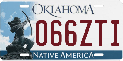 OK license plate 066ZTI