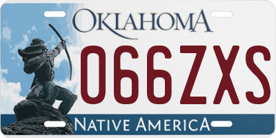 OK license plate 066ZXS