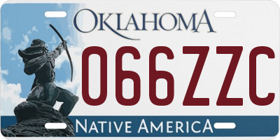 OK license plate 066ZZC