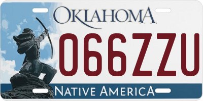OK license plate 066ZZU