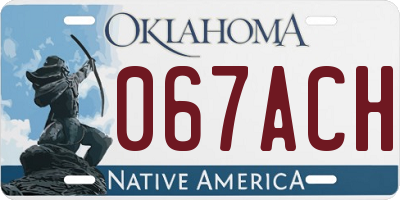 OK license plate 067ACH